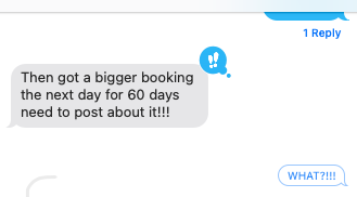 Student text message testimonial