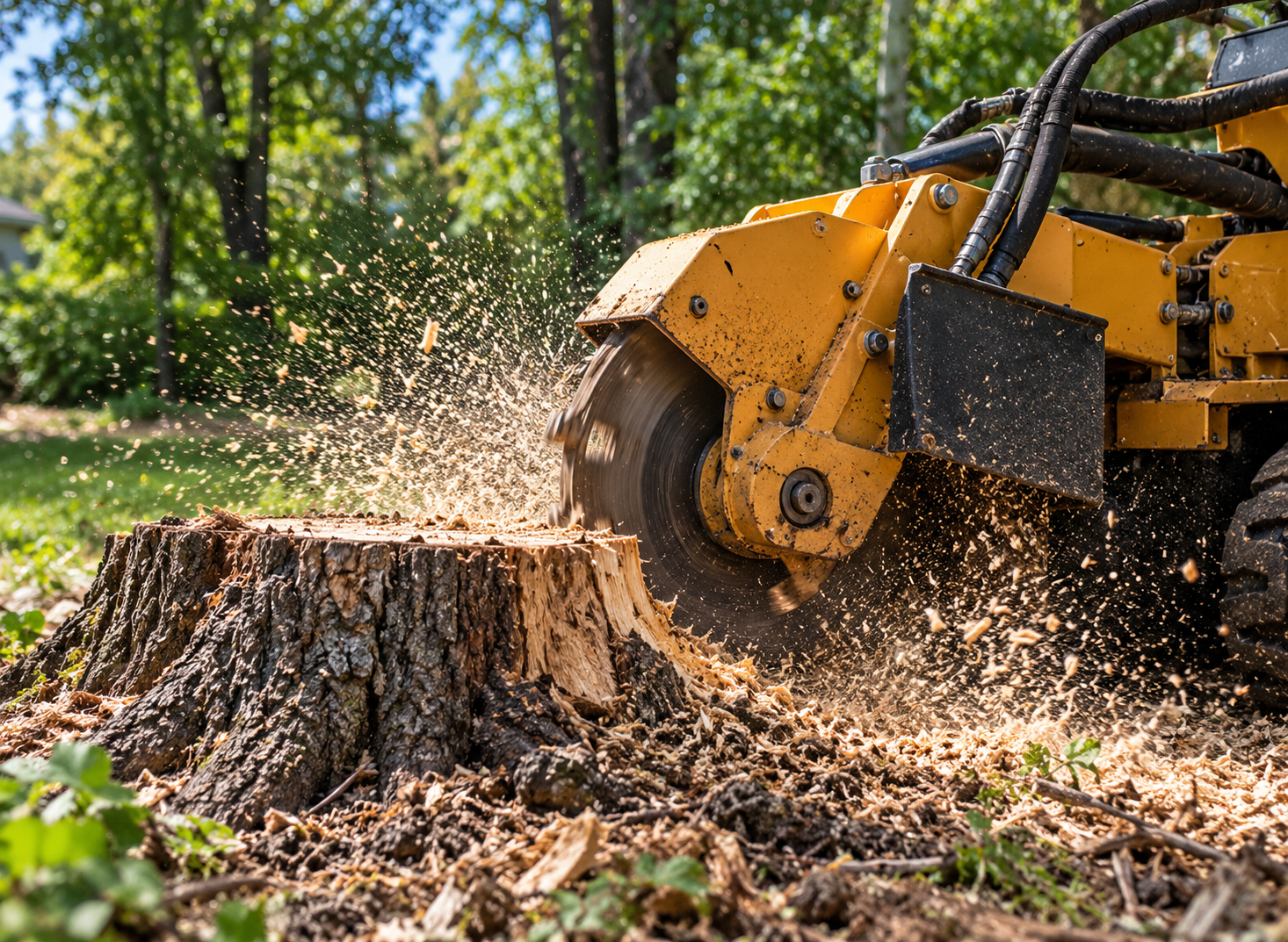 Professional stump grinding in Central Minnesota