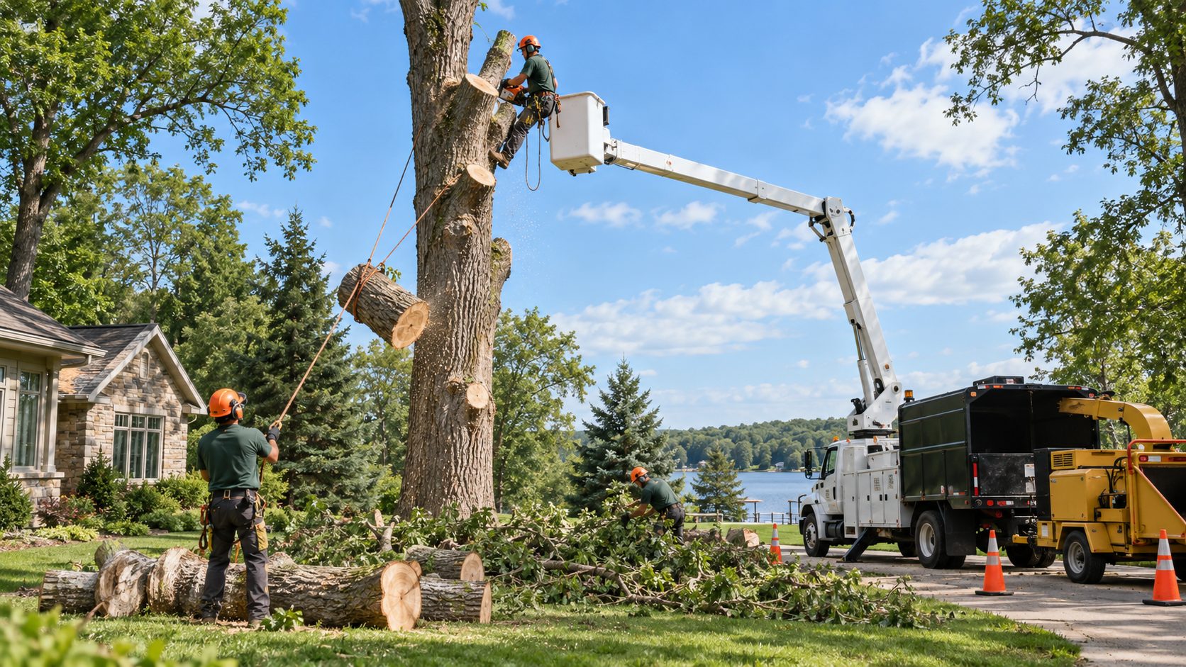 In The Woods Tree Care crew after professional tree removal