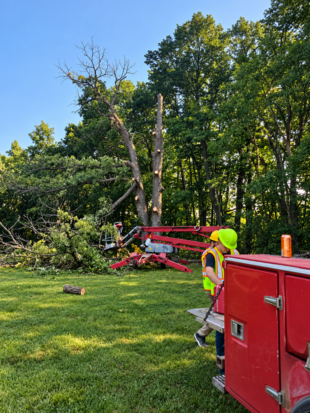 Professional tree removal work in Central Minnesota