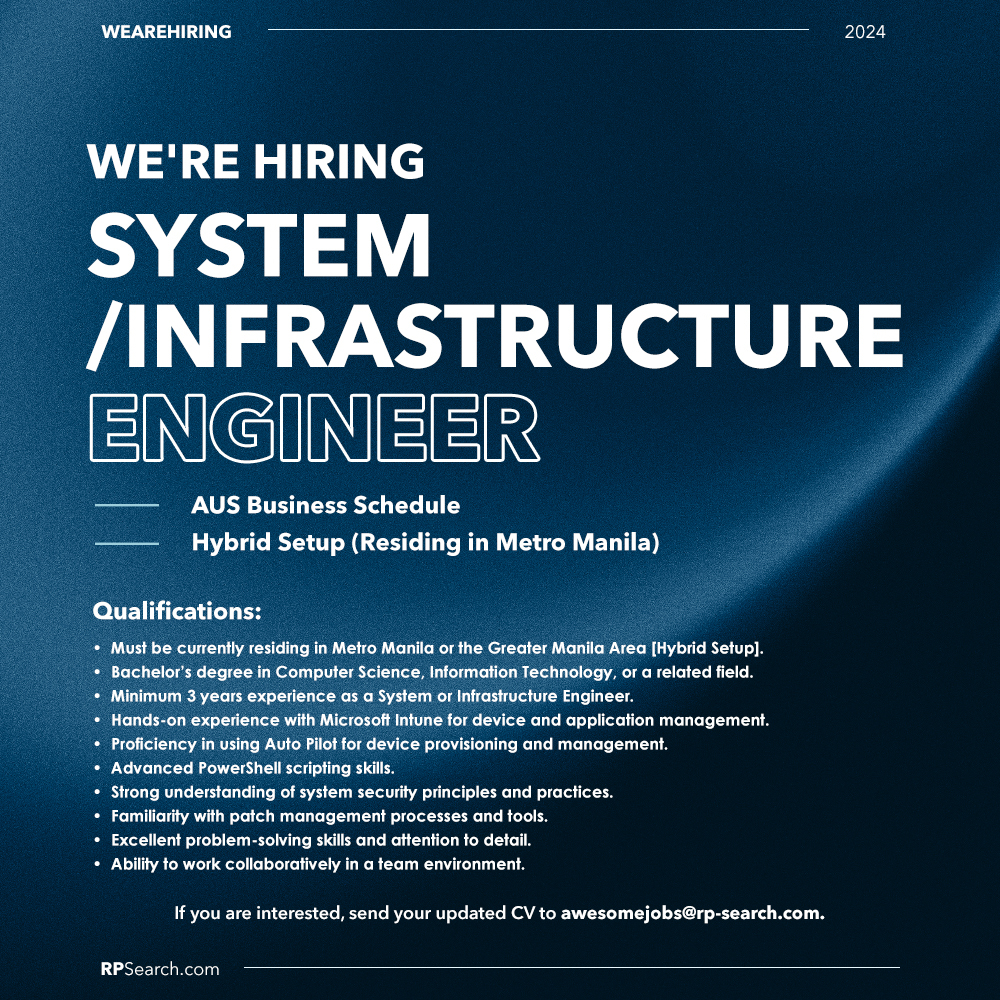RP Search - System / Infrastructure Engineer