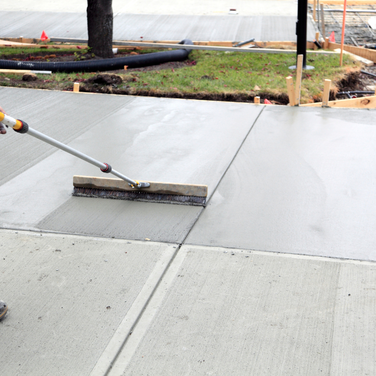 New concrete sidewalks