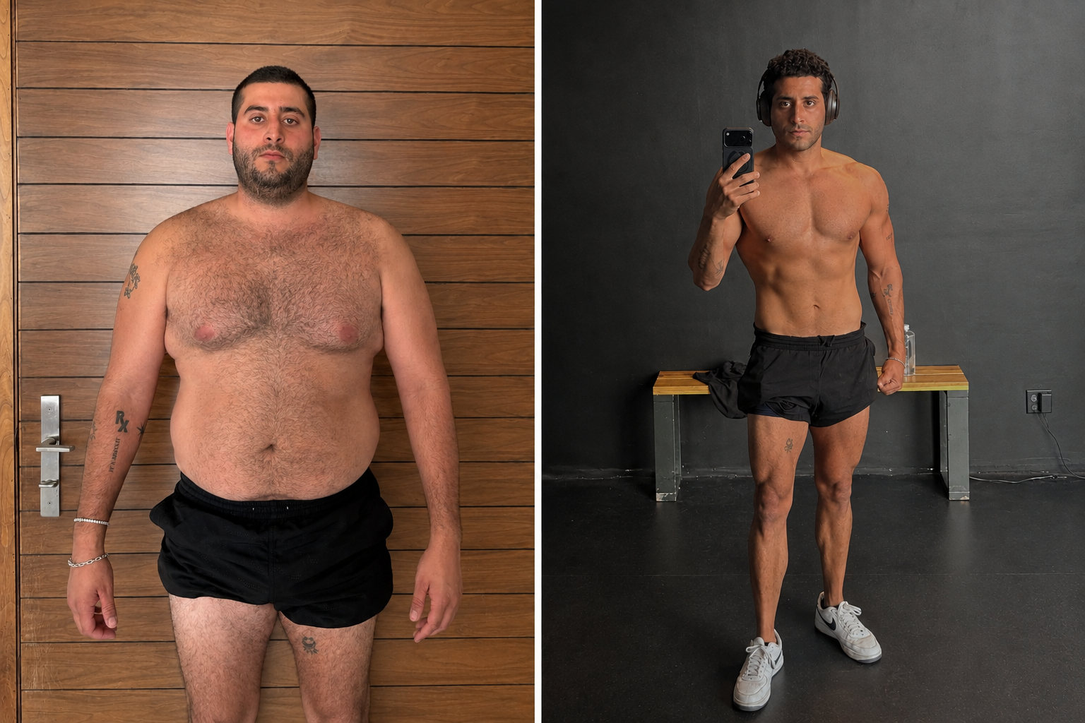 Transformación antes y después — menos 22 kilos en 5 meses