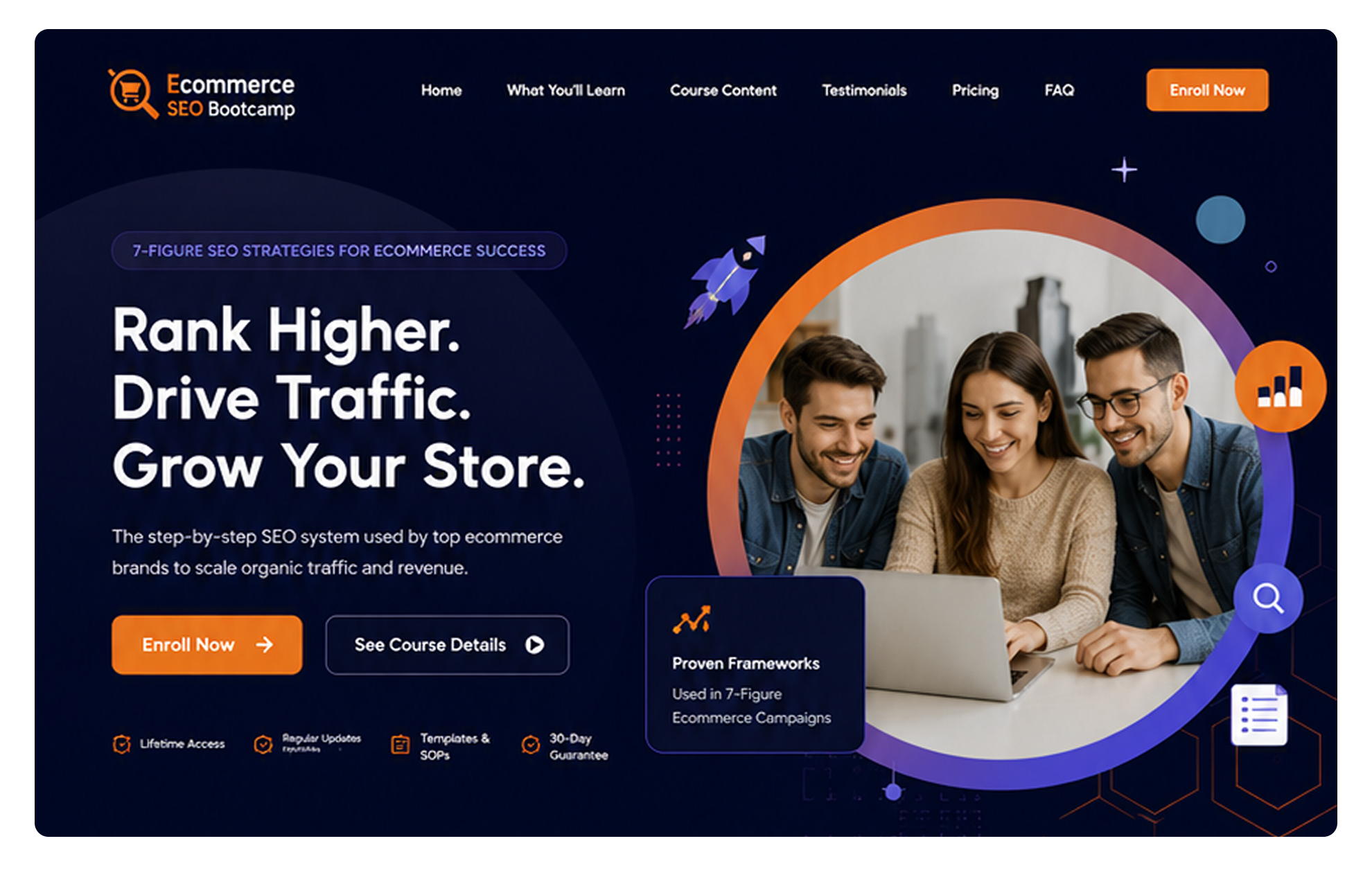 Ecommerce SEO Course Funnel, Funnels