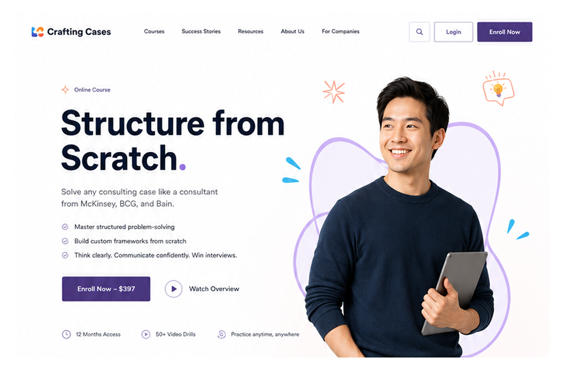 Consulting Case Interview Course Funnel, Funnels