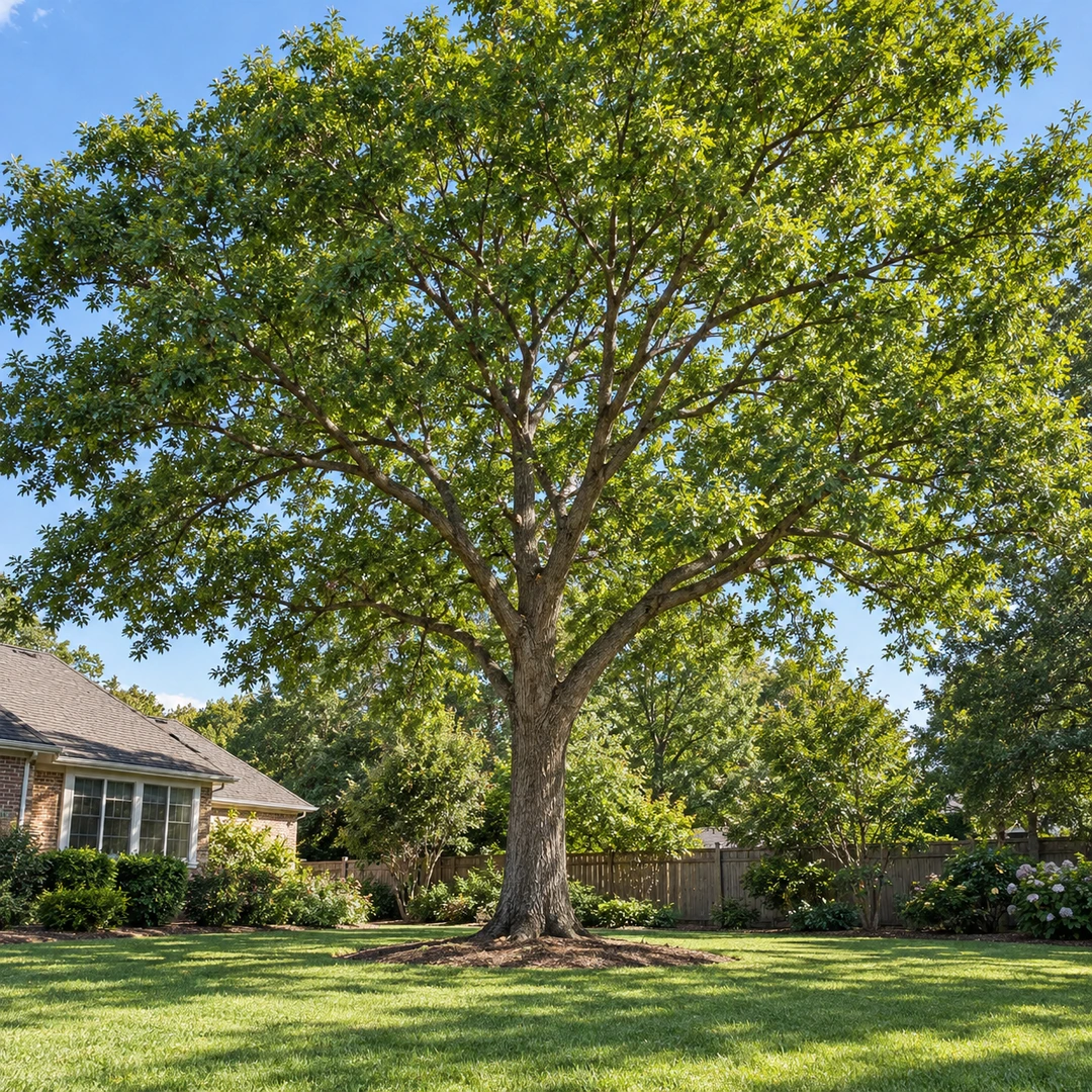 healthy mature Georgia tree with natural branch collars and balanced retained canopy after selective pruning