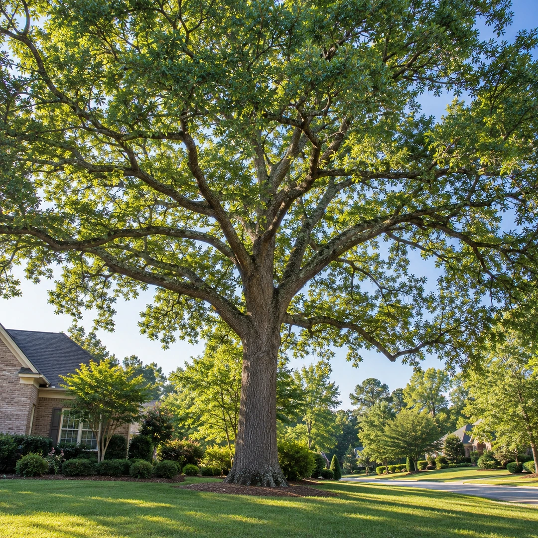 Natural branching structure within a leafy crown