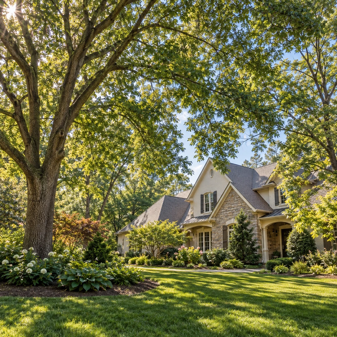 Healthy canopy with natural gaps through foliage
