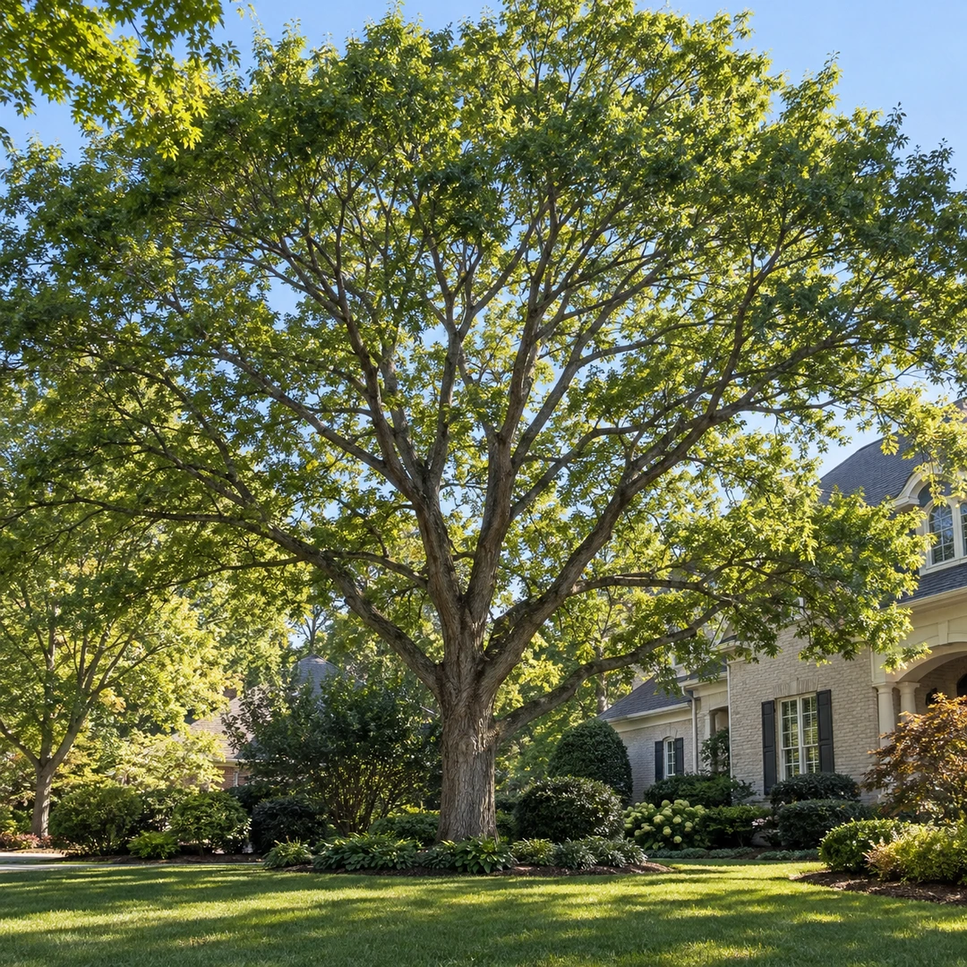 Healthy mature tree with selectively reduced interior canopy growth