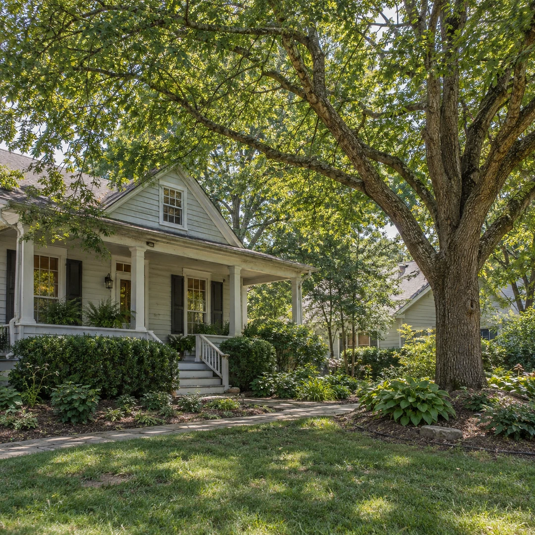 Mature shade tree beside a Decatur home