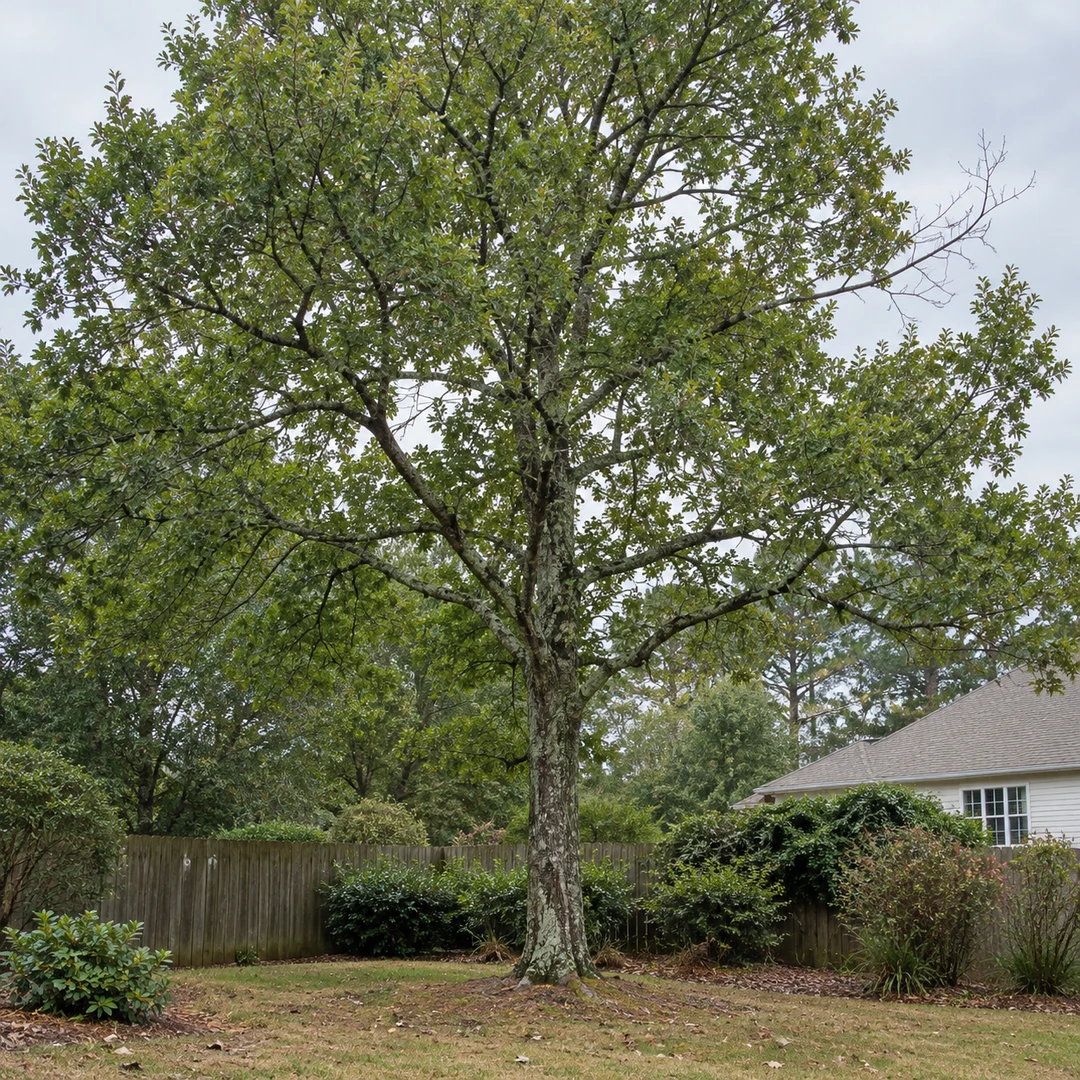 Mature tree with sparse outer twigs