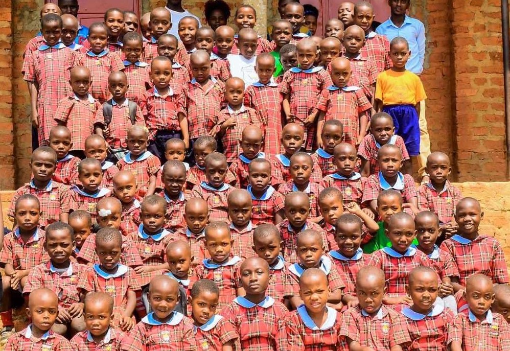 New Hope Primary School students in uniform, Southwest Uganda