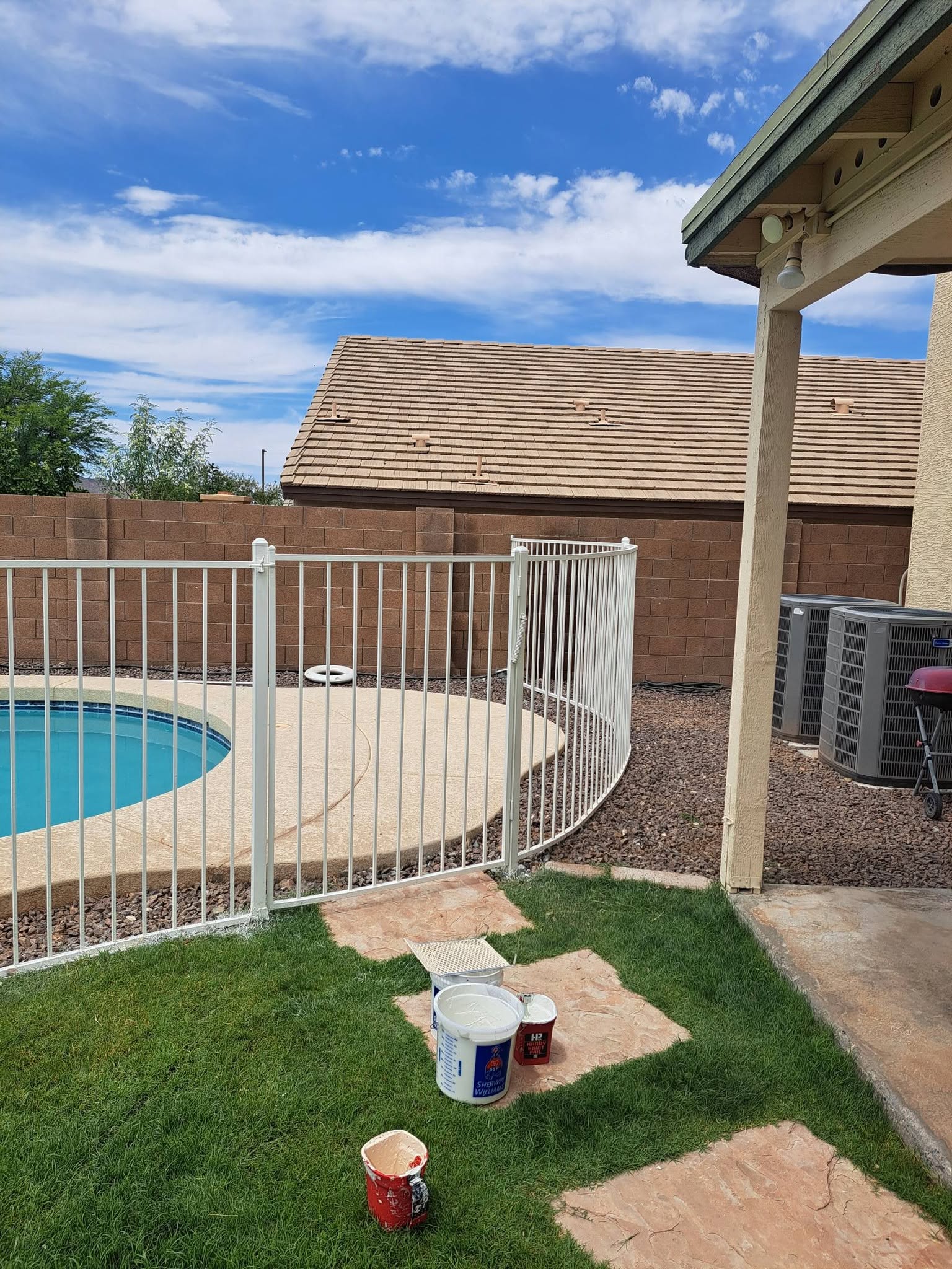 Fence after painting by Blankie Painting Co.
