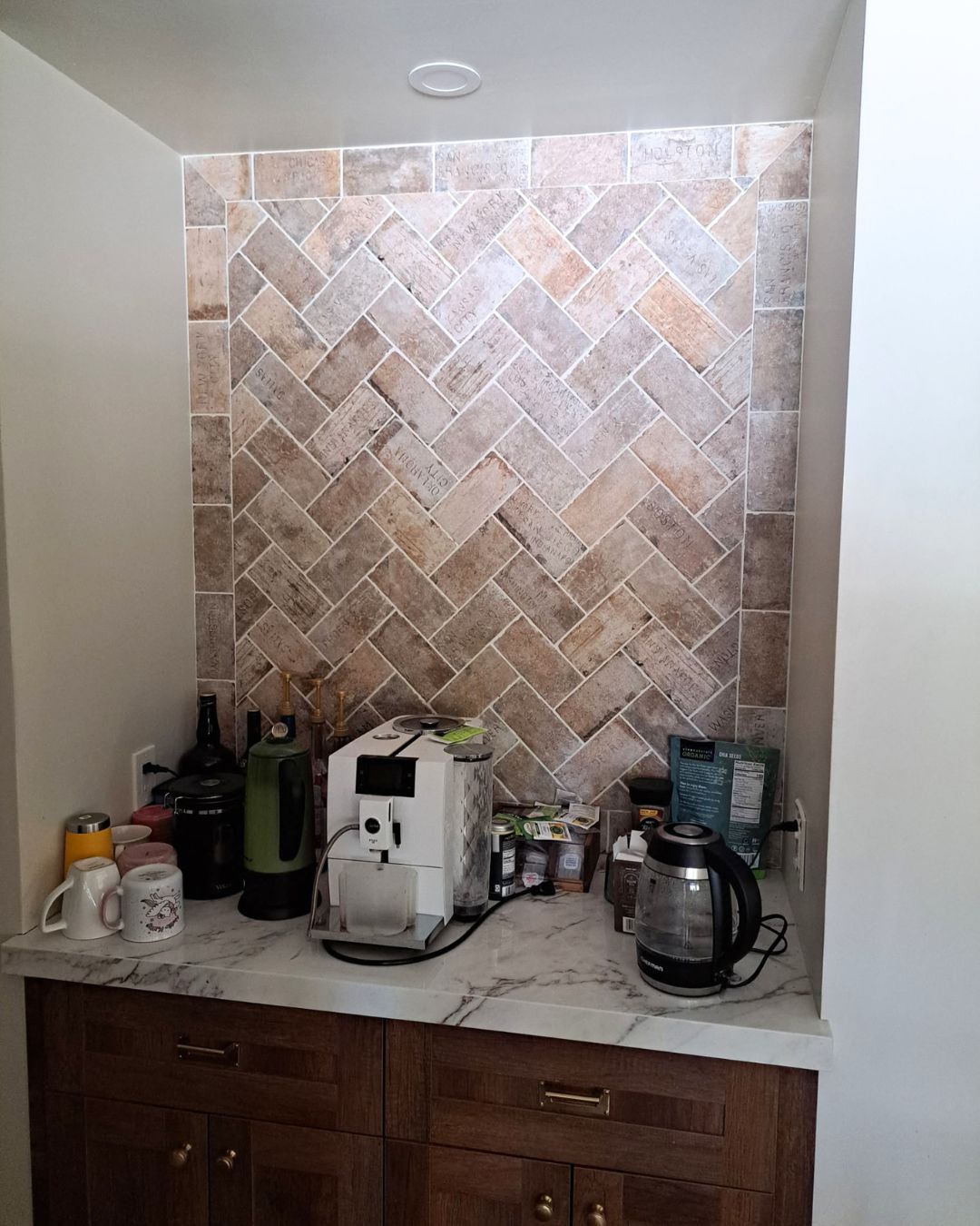 Tile surface before by Blankie Painting Co.