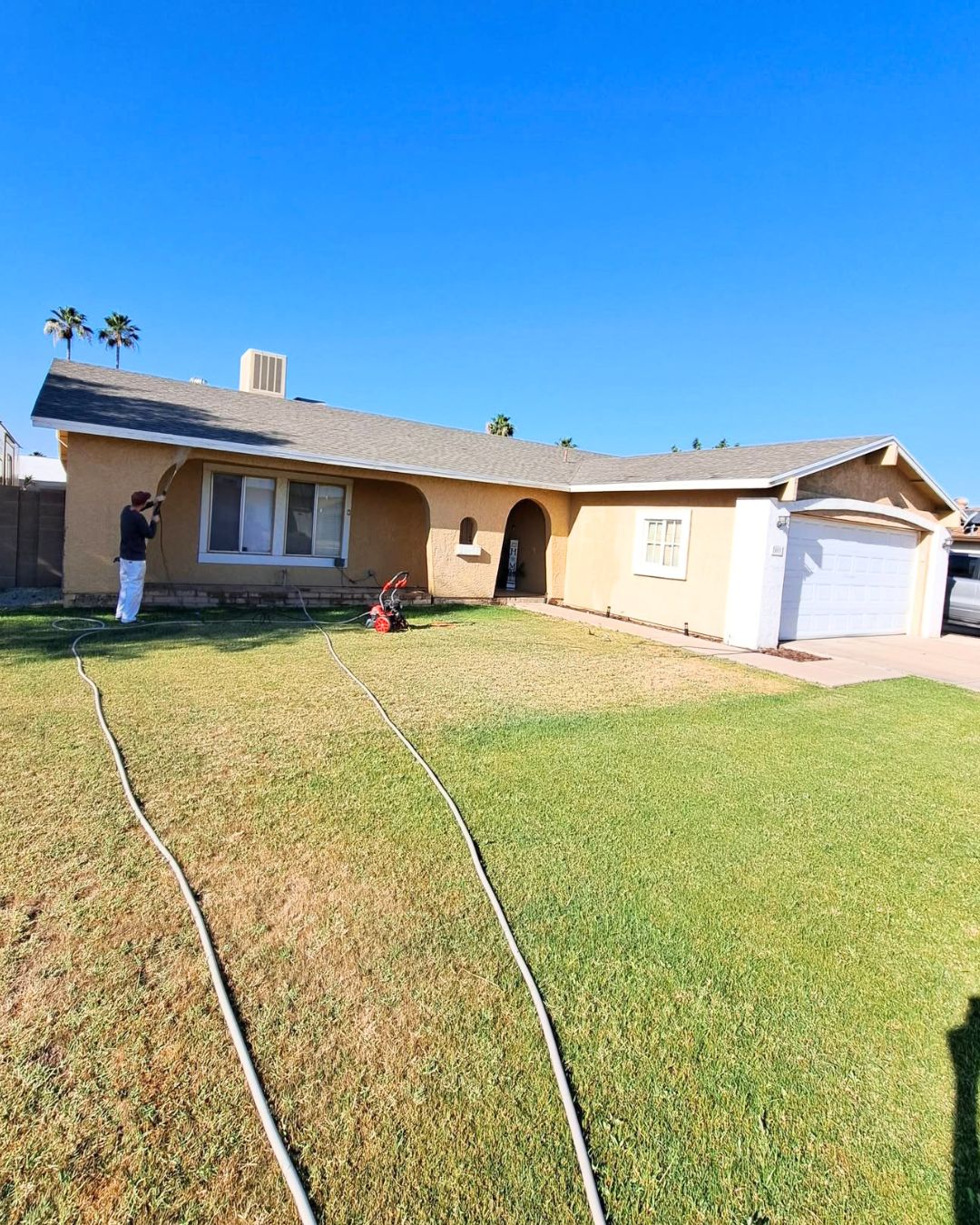 Residential exterior before painting