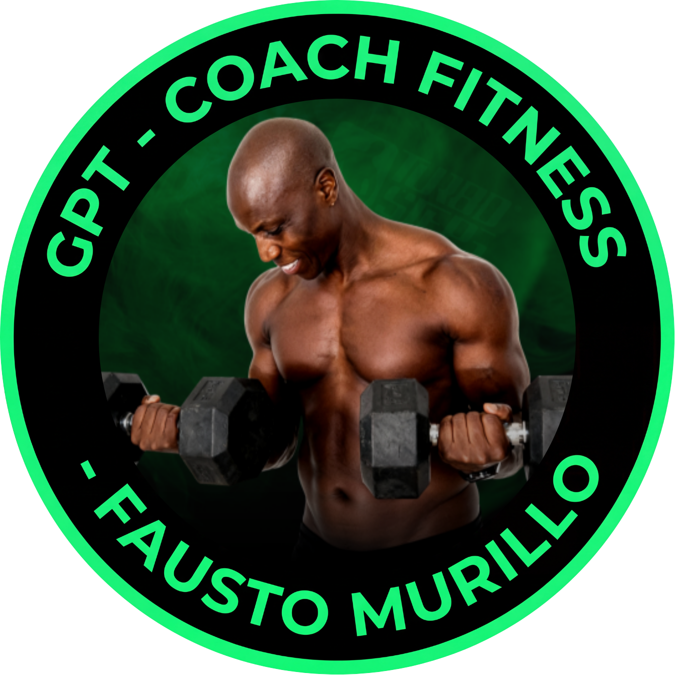 Interfaz futurista de app fitness en smartphone