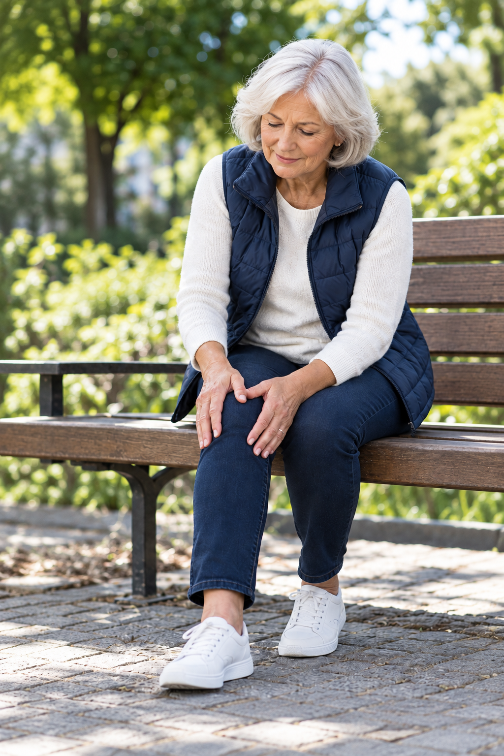 Persona con dolor de rodilla