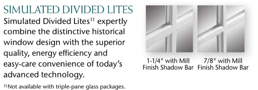 Simulated Divided Lites (SDL) window detail