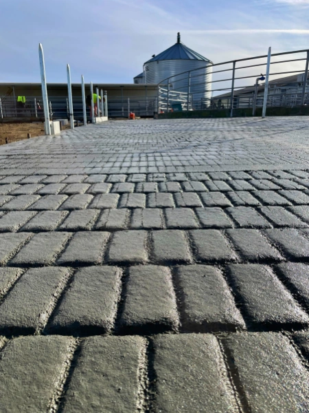 Concrete cobbles installed by loe contracting