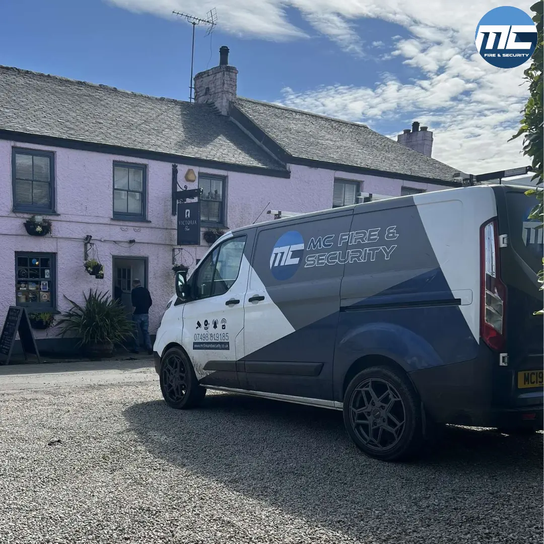 MC Fire and Security Van on location