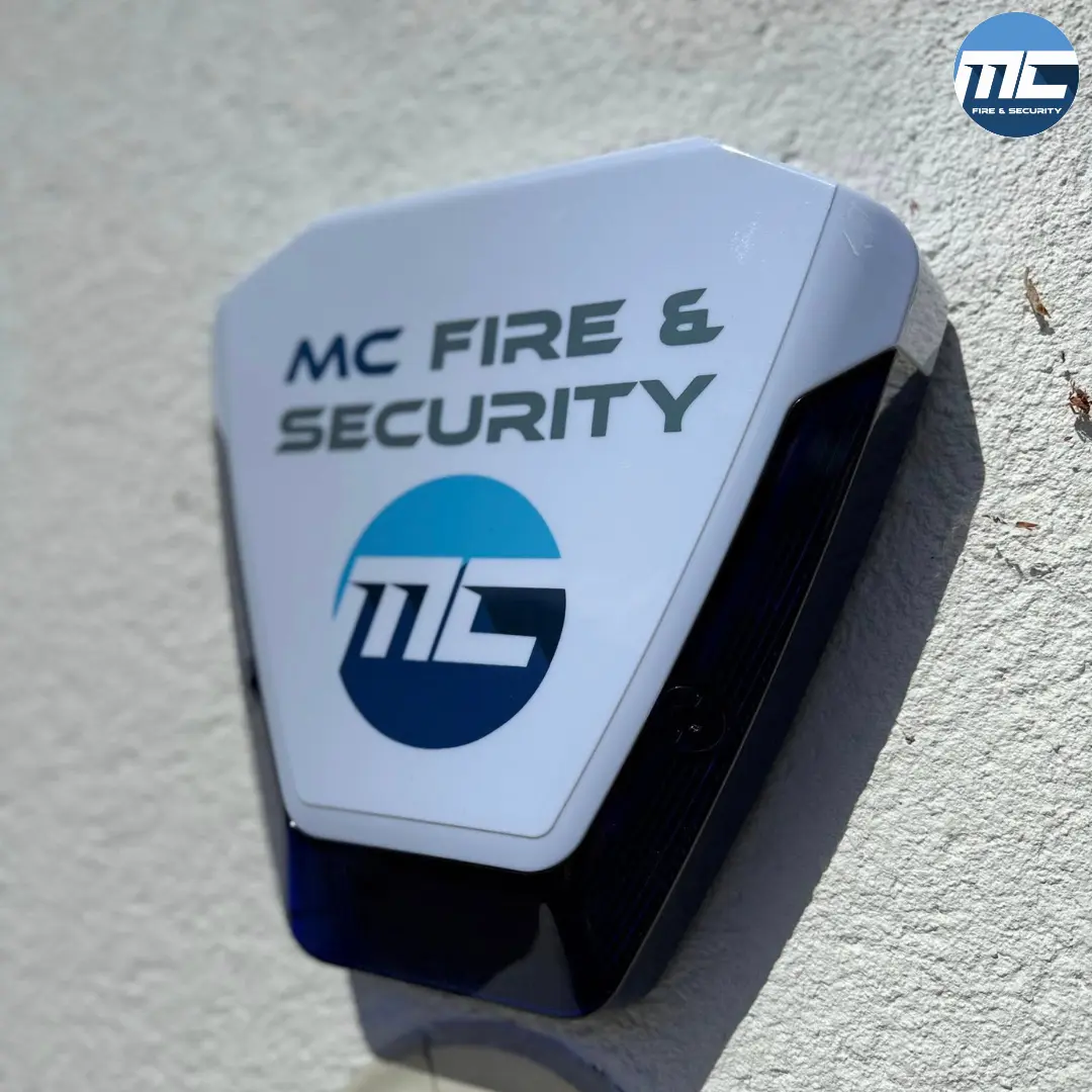 MC Fire & Security branded external sounder