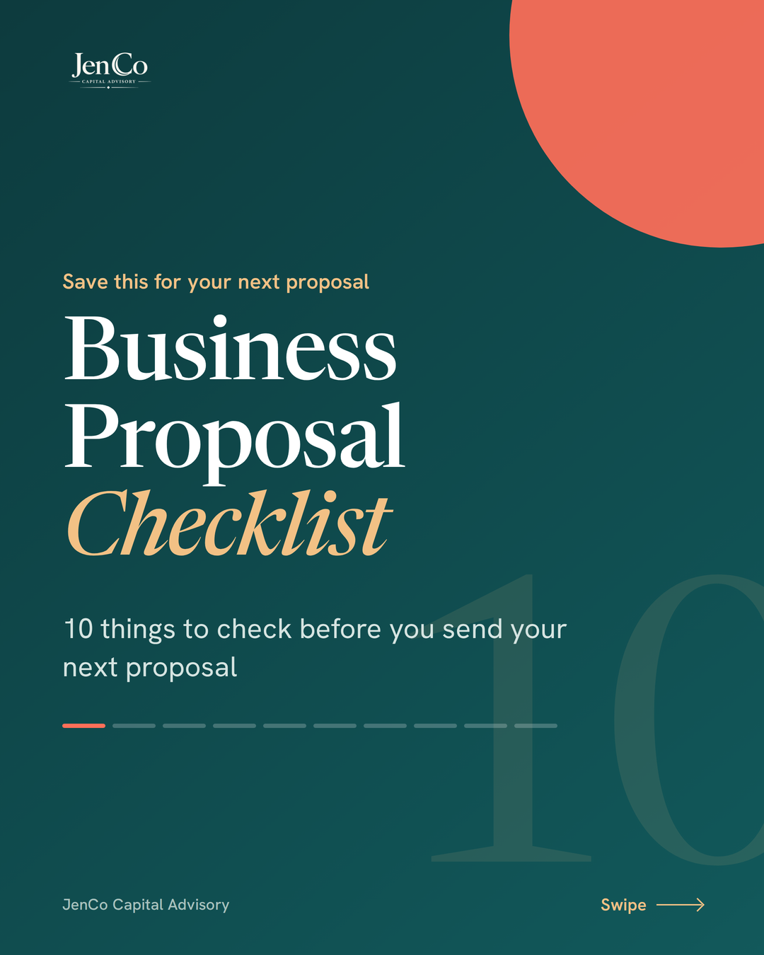 Business Proposal Checklist, Carousels