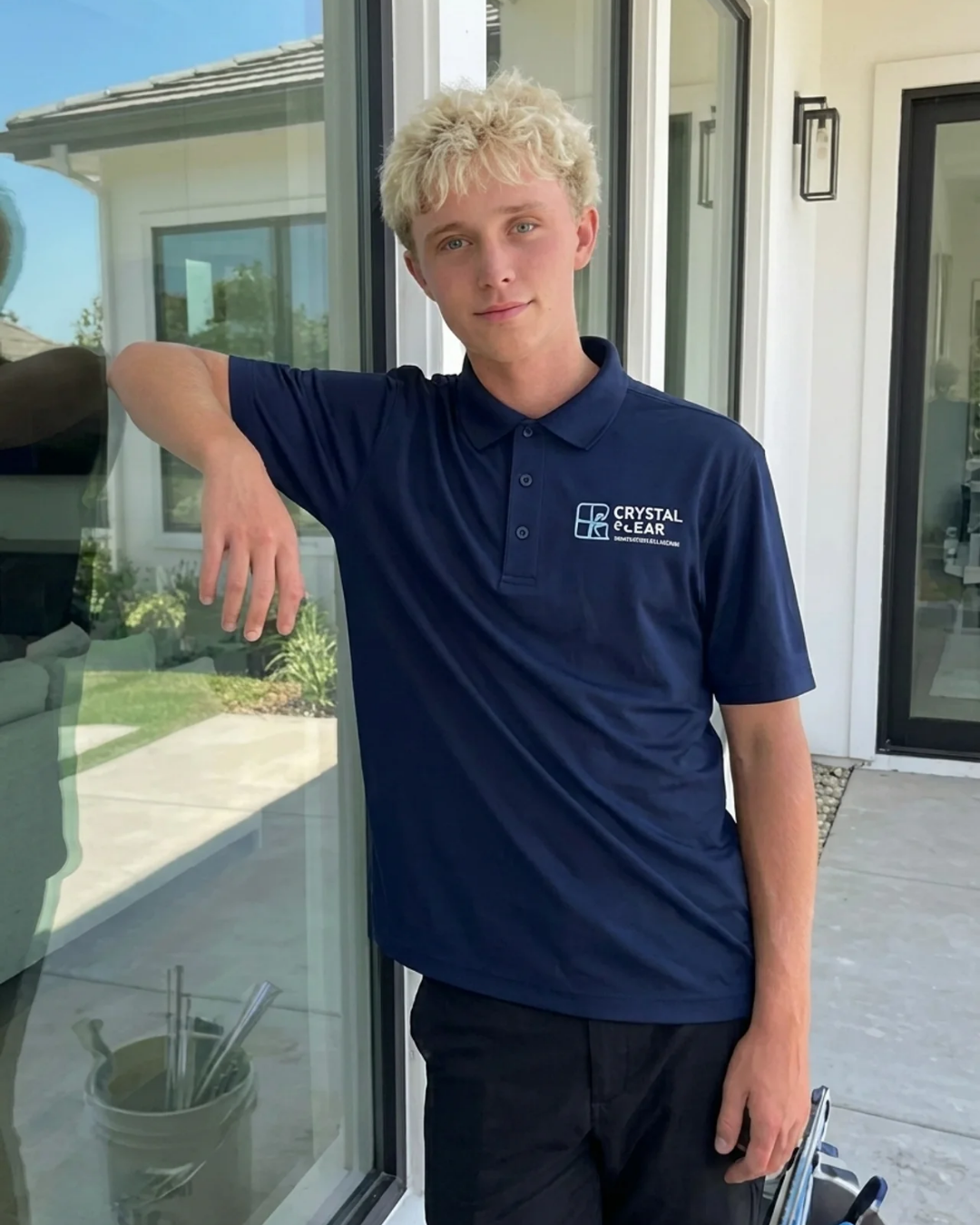 Portrait of Logan Adams, co-founder of Crystal Clear Window Cleaning.