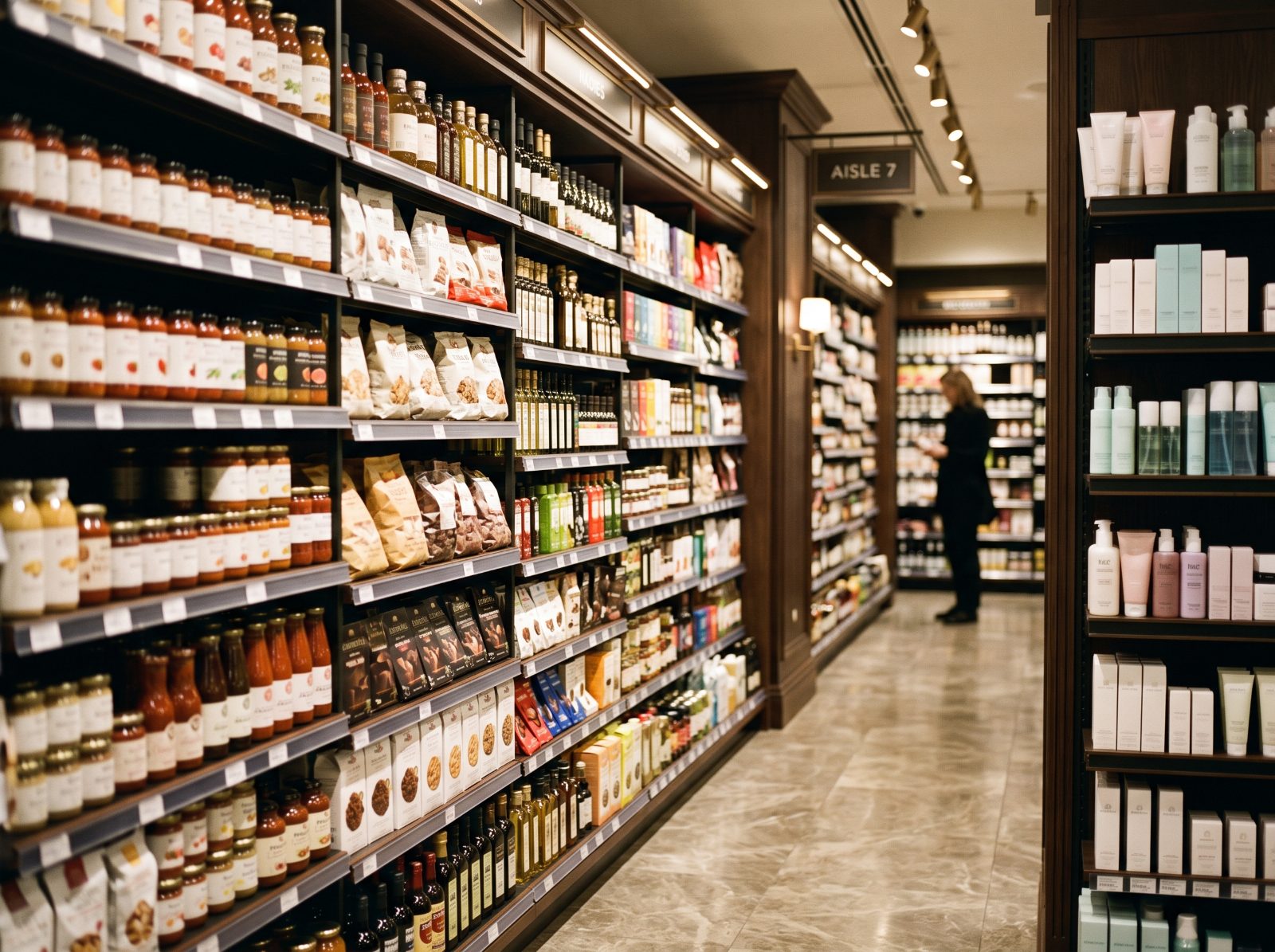 A premium supermarket aisle