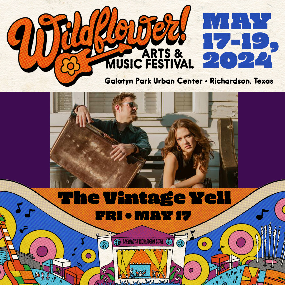 Wildflower Arts and Music Festival poster artwork, vivid illustrated florals
