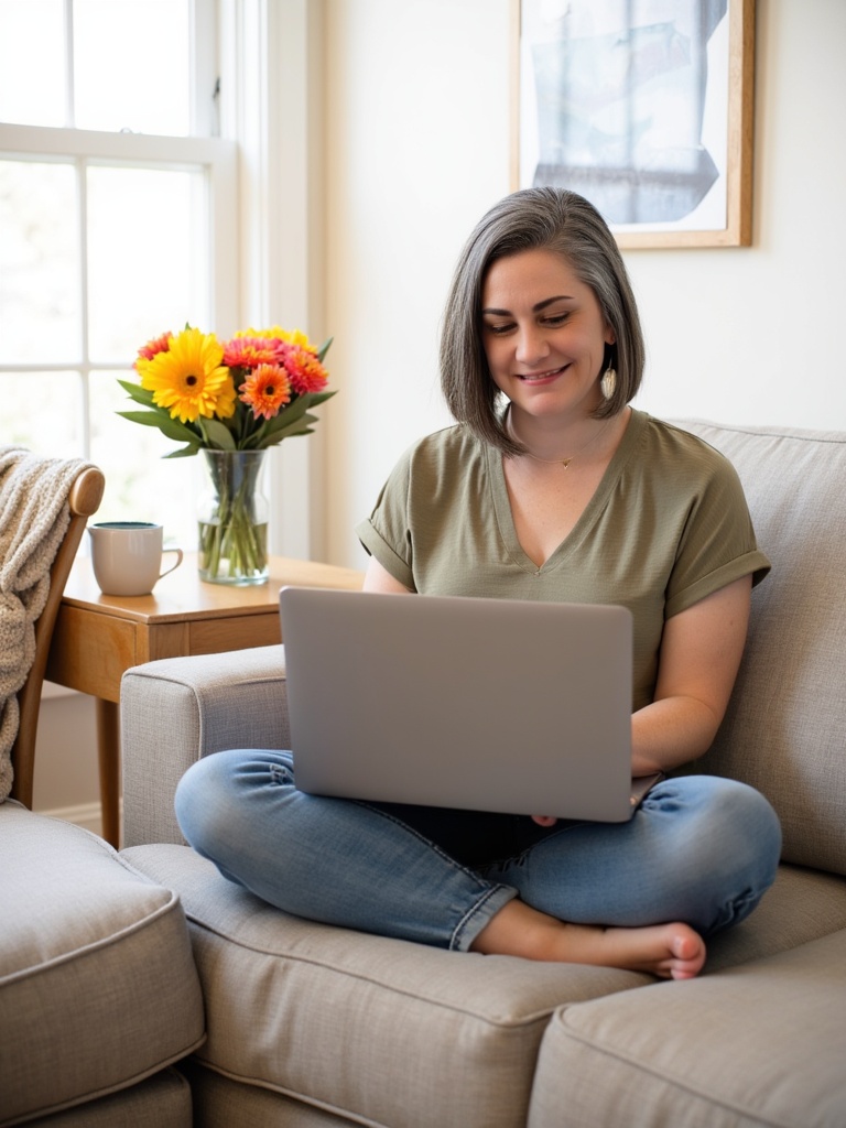 Kara Williams working on a client's course build in GoHighLevel