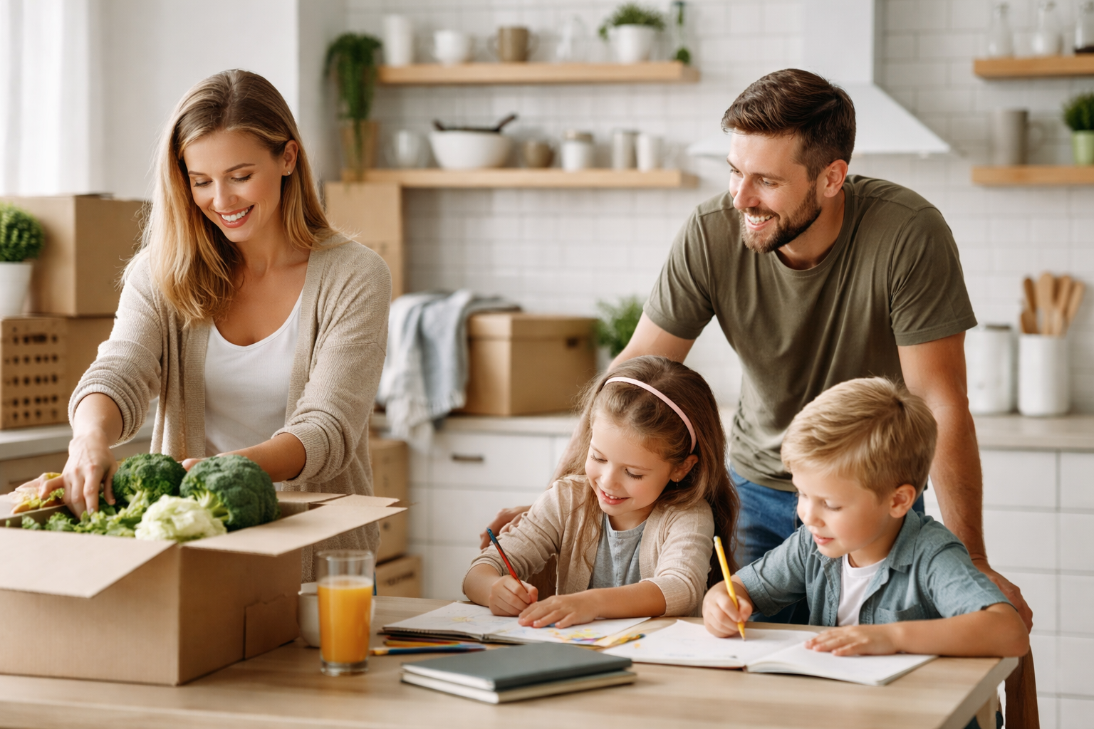Family settling into their Kansas City home