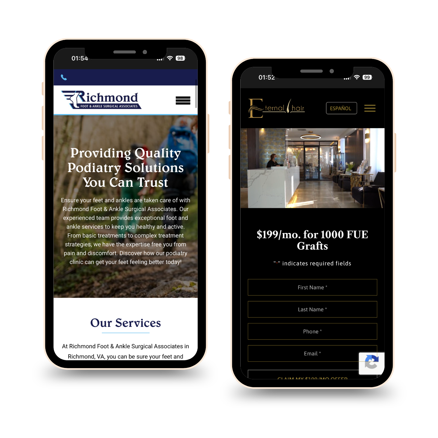 PatientEngines client website example