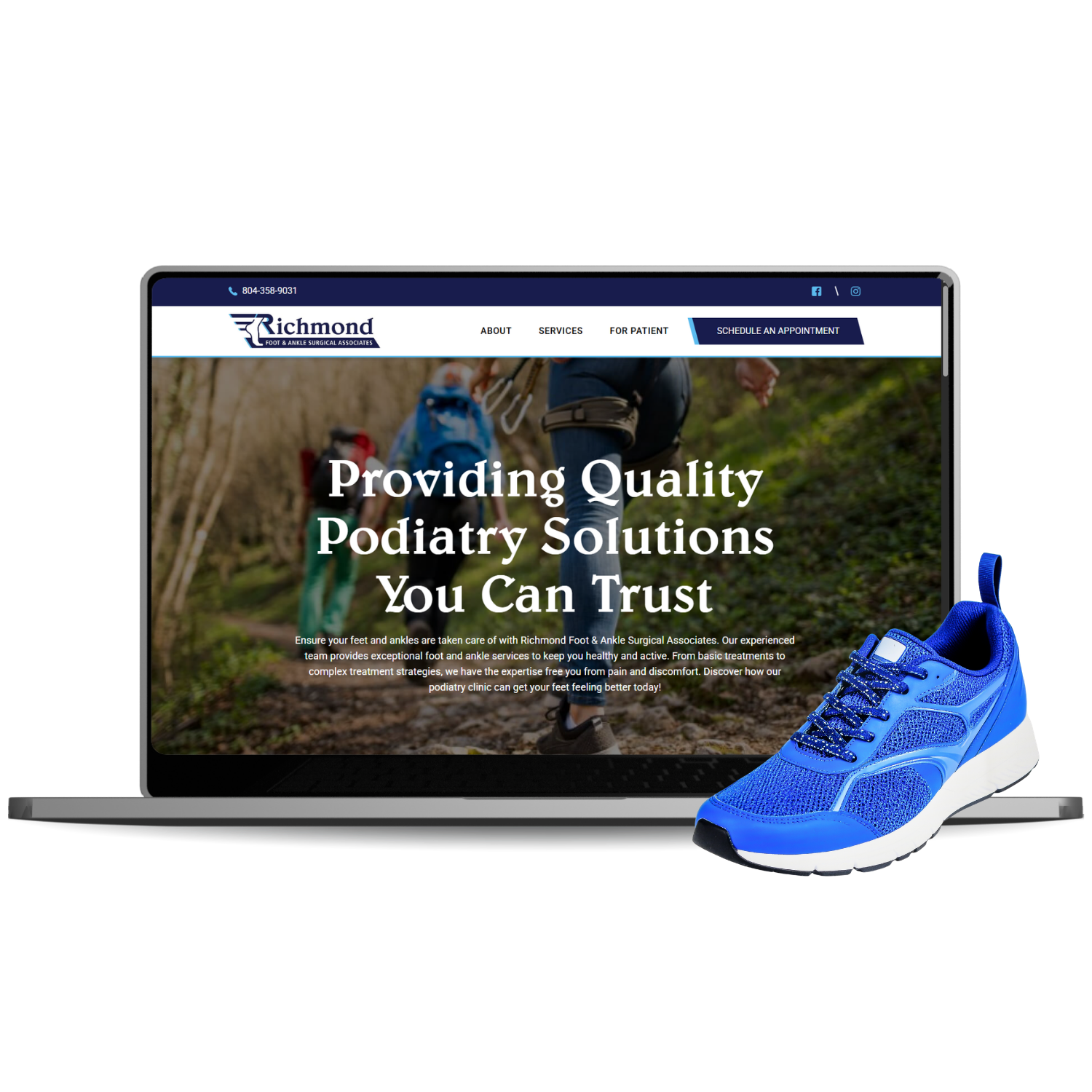 PatientEngines client website example
