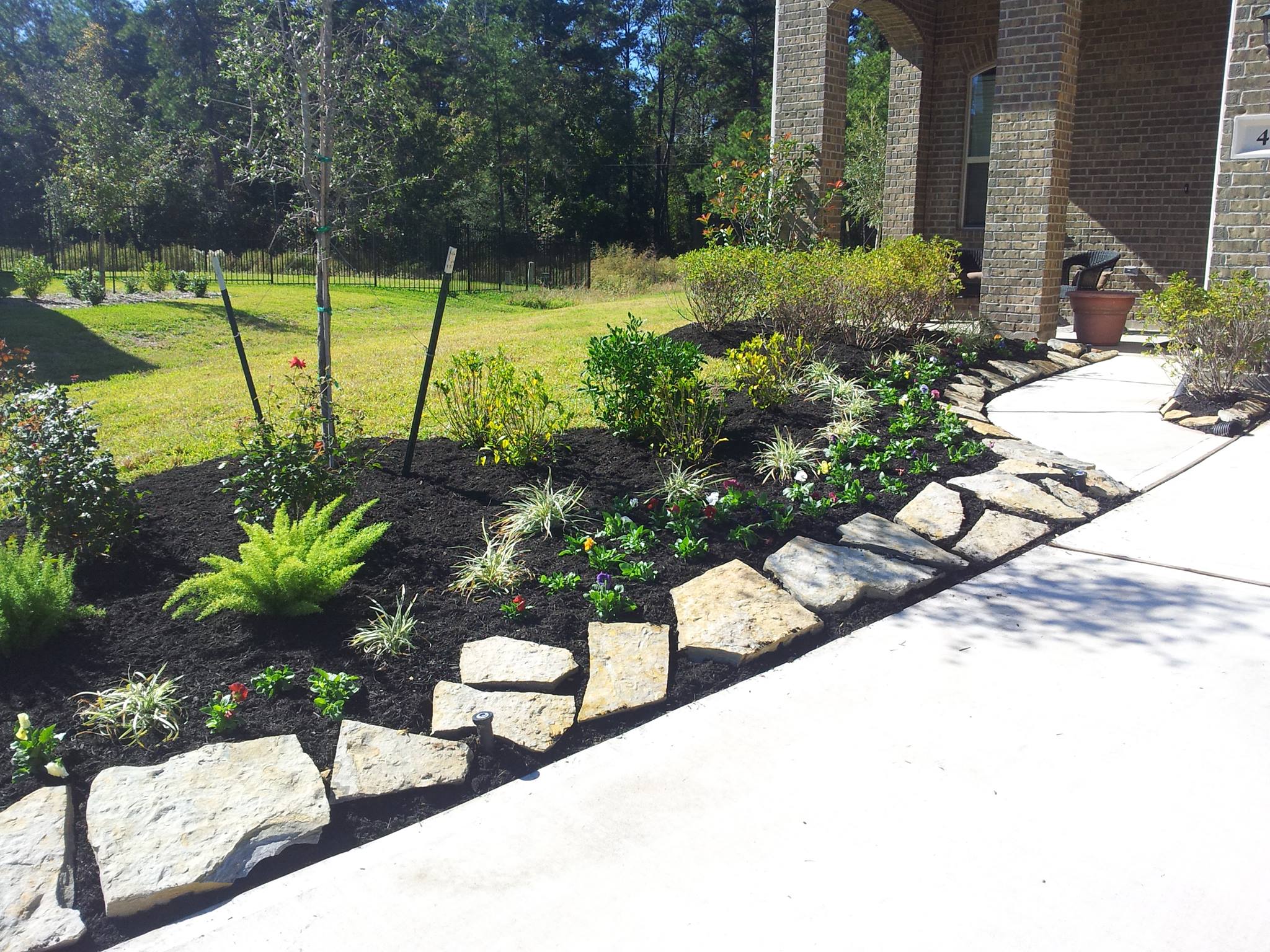 Completed landscaping project by Christian Complete Landscape