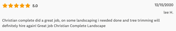 Google review from lee H.