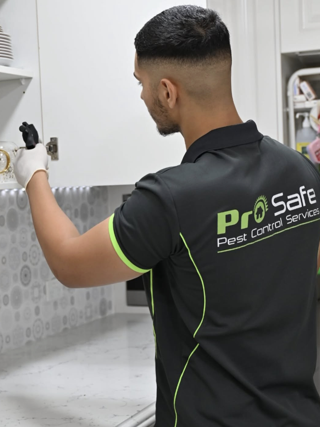 ProSafe Pest Control technician on site