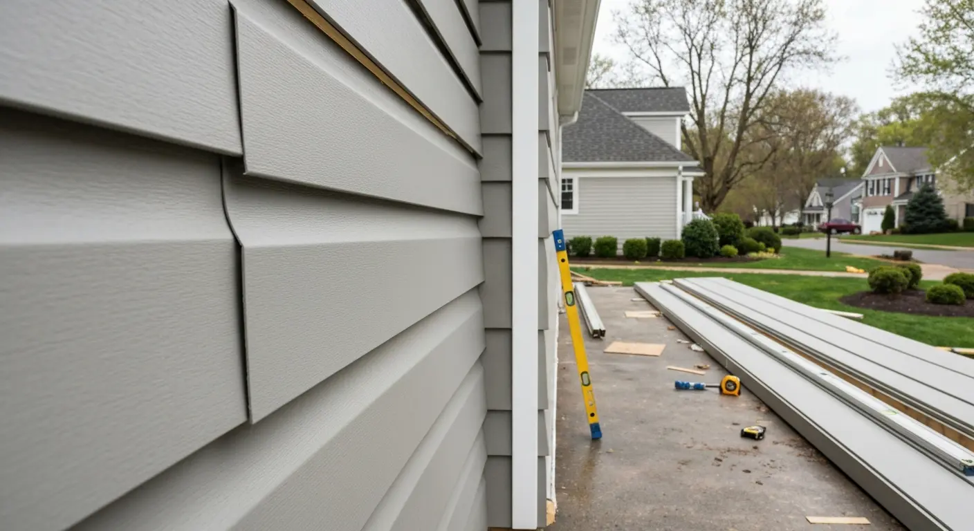 Siding installation in Fairfax home