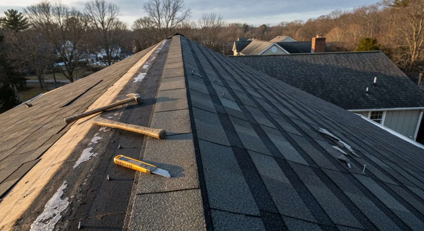 Roof repair work