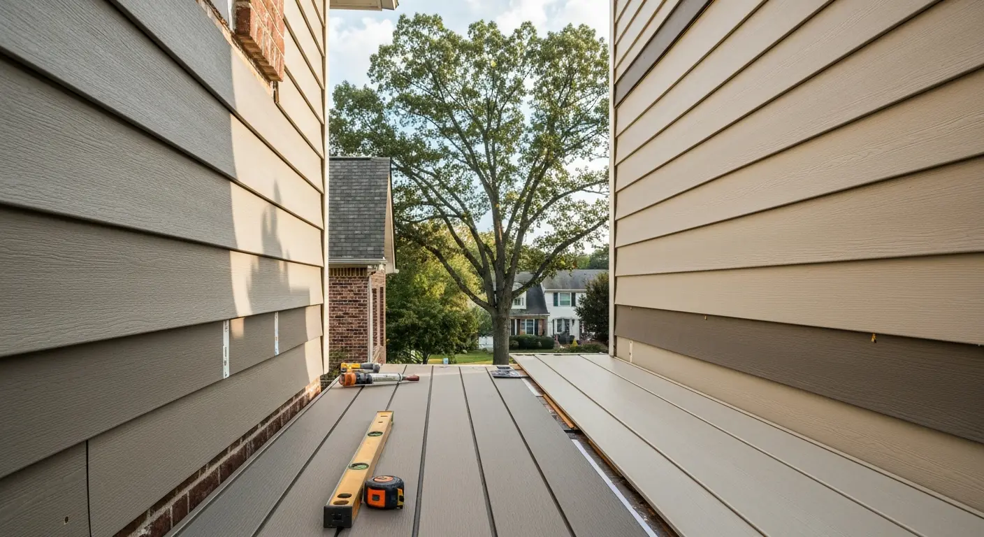 Composite siding installation