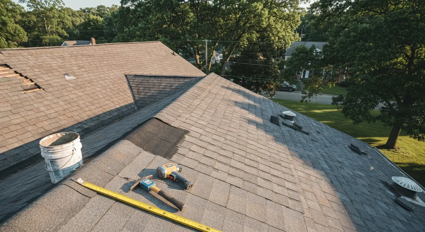 Roof repair work