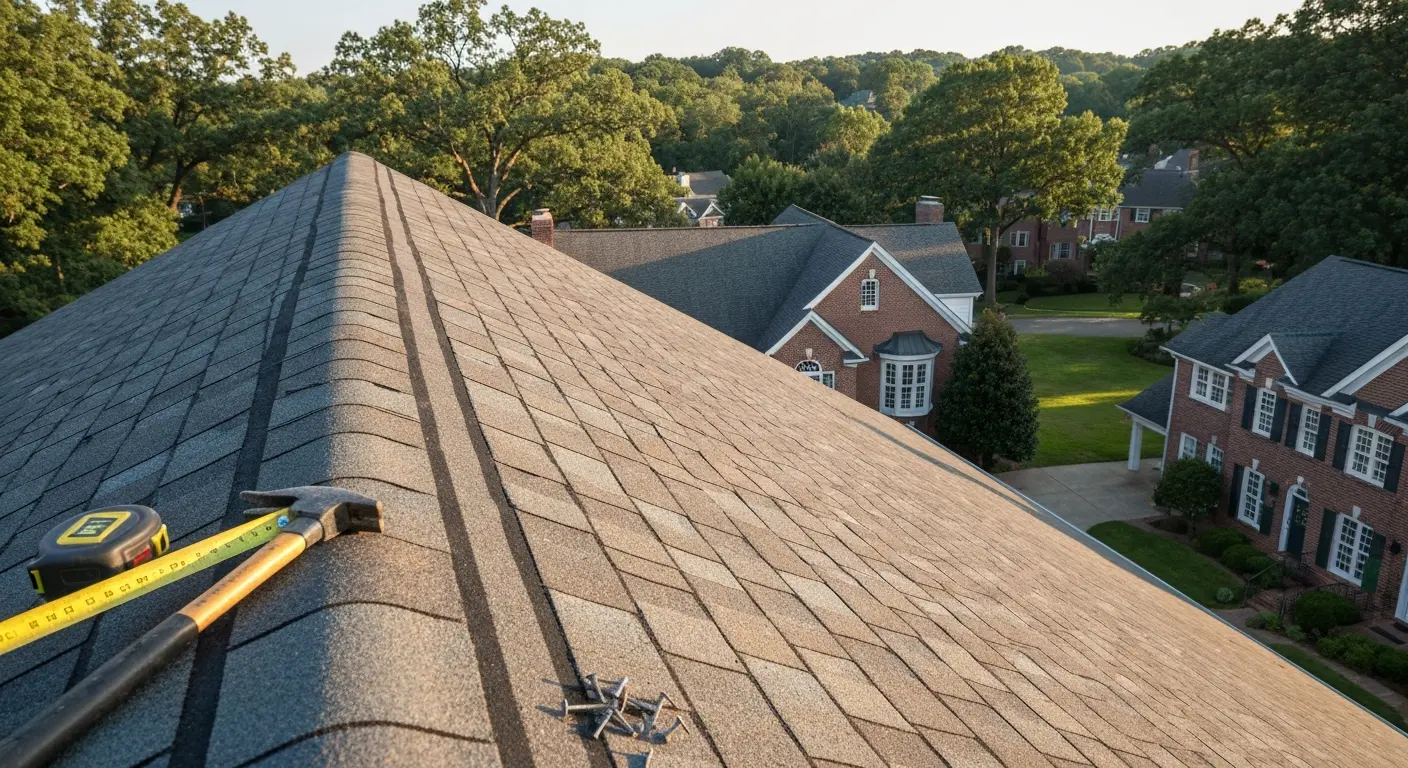 Roof replacement on McLean home