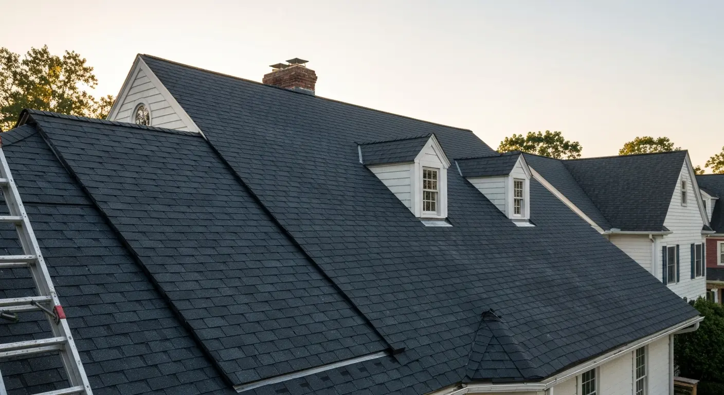 Roof replacement on Colonial home