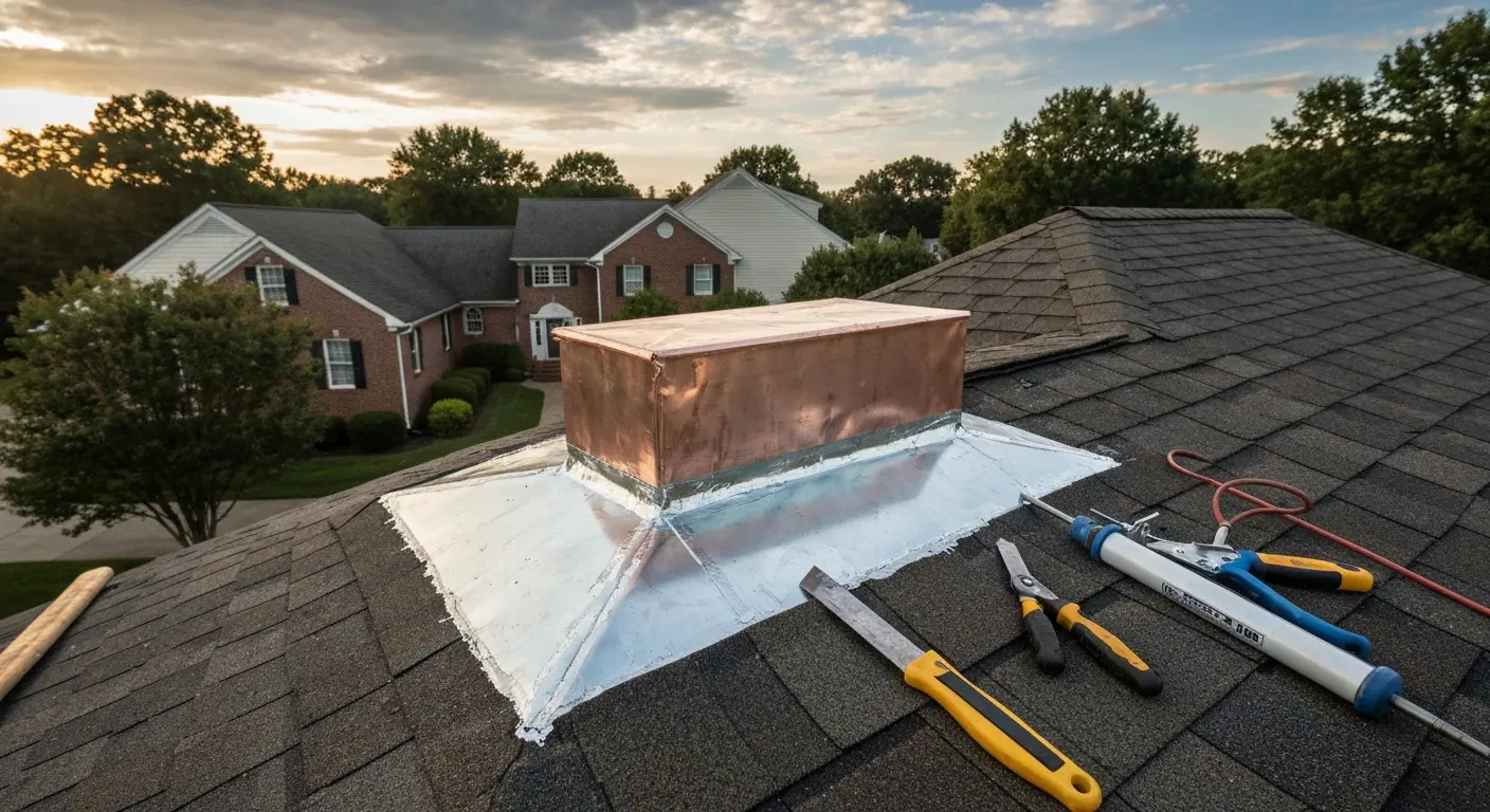 Roof repair work in McLean