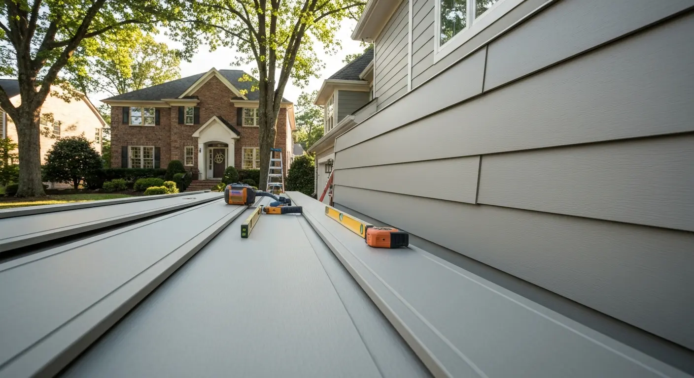 Siding installation on McLean property