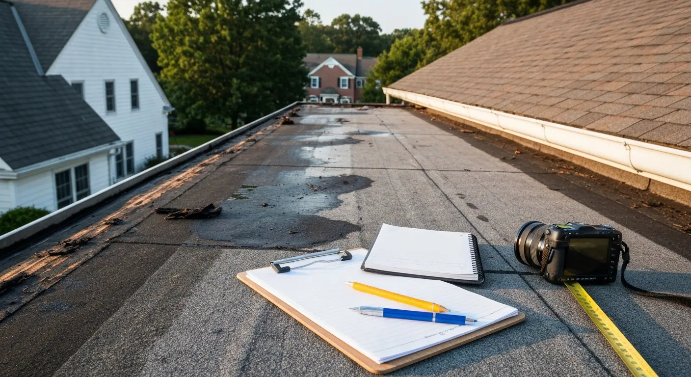 Storm damage roof assessment