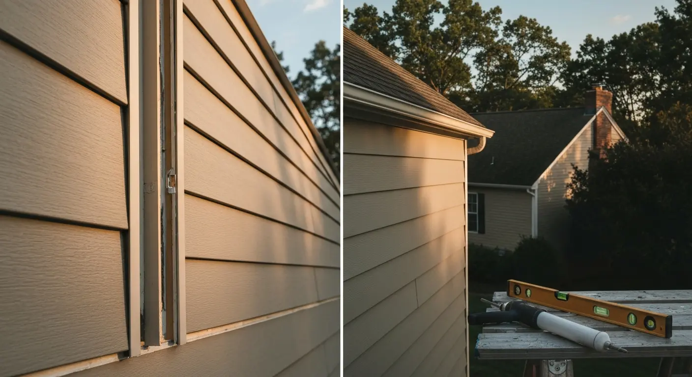 Siding installation work