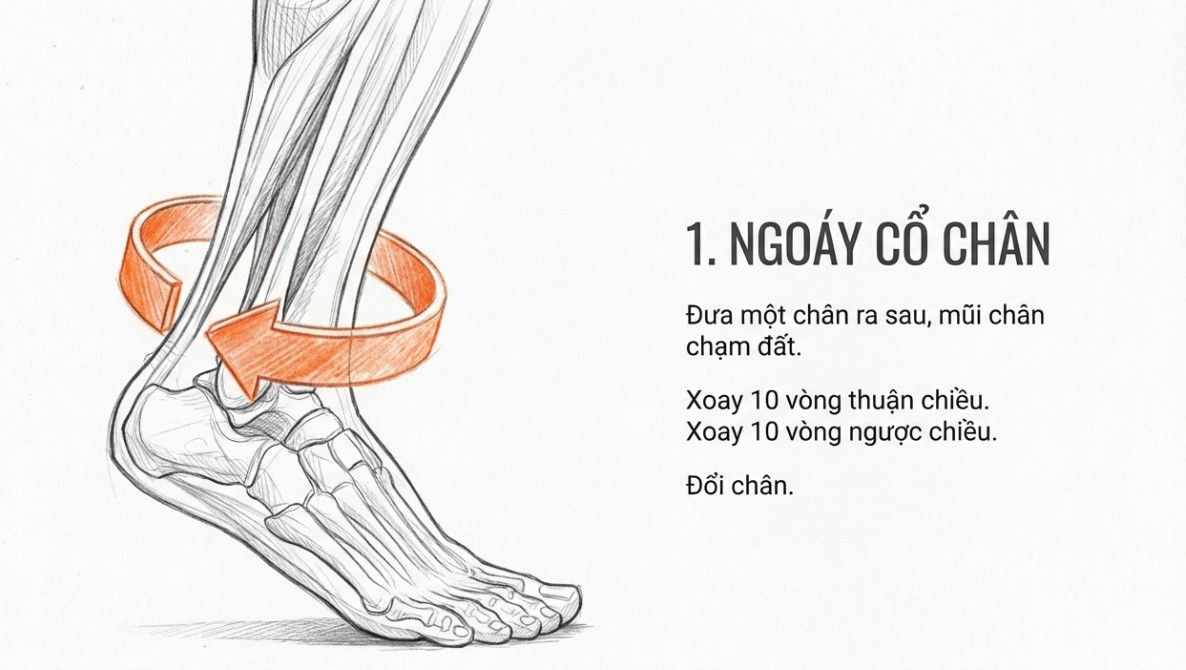 Khởi động cổ chân và mắt cá Khởi động cổ chân và mắt cá