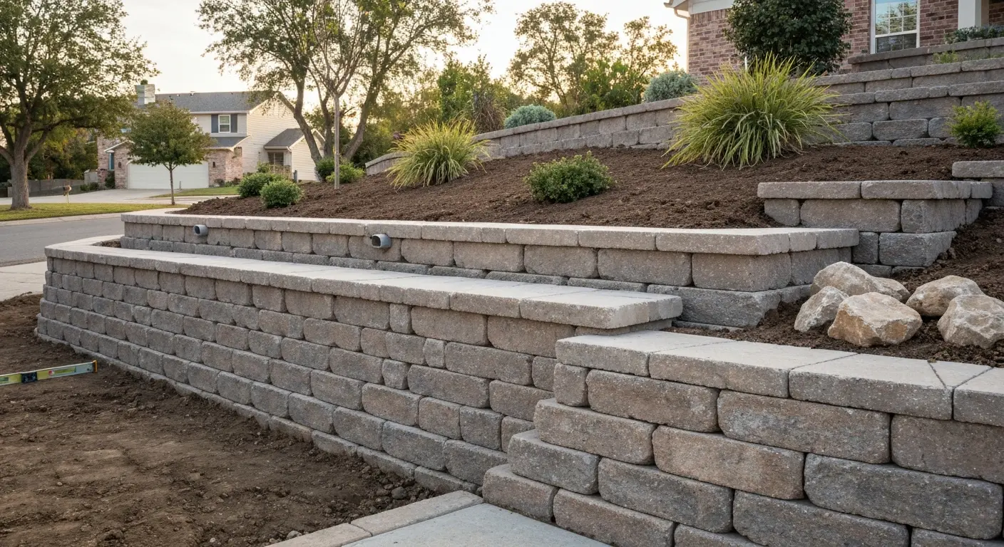 Terraced garden wall