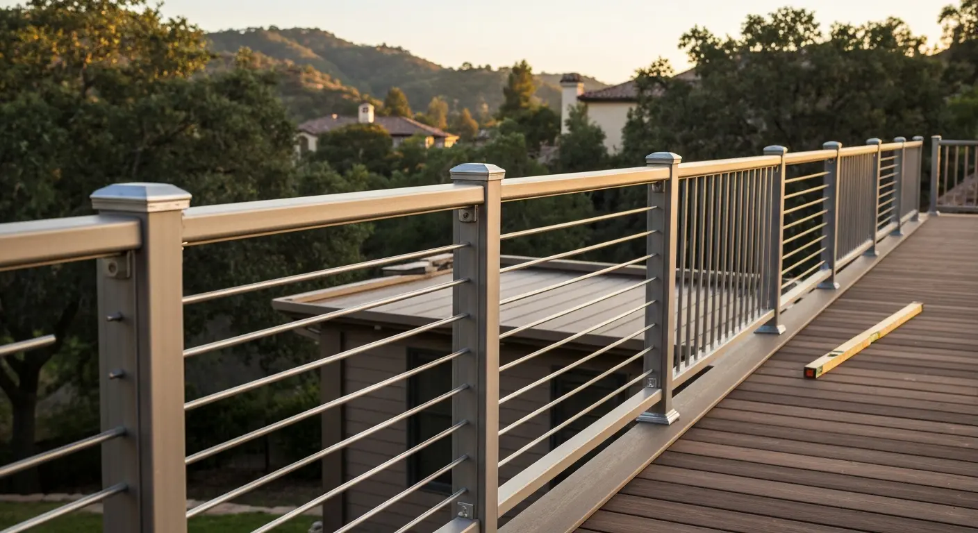 Deck railing installation