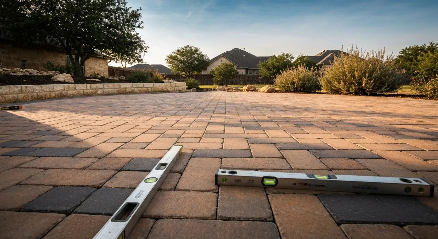 Paver patio installation